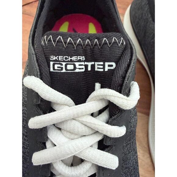 Skechers Shoes Womens Size 8.5 Black Gray Go Step Yoga Max Quick-Fit SN 14485 - Picture 8 of 10
